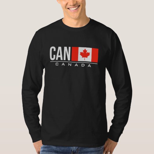 Internationale landencode van Canada voor de vlag T-shirt (Voorkant)
