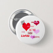 Internationale liefde ronde button 5,7 cm (Voorkant /achterkant)