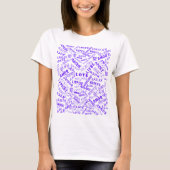 Internationale liefde tekst T-shirt (Voorkant)