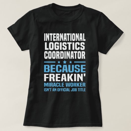 Internationale logistiekcoördinator t-shirt (Design voorkant)