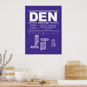Internationale luchthaven Denver DEN Poster (Keuken)