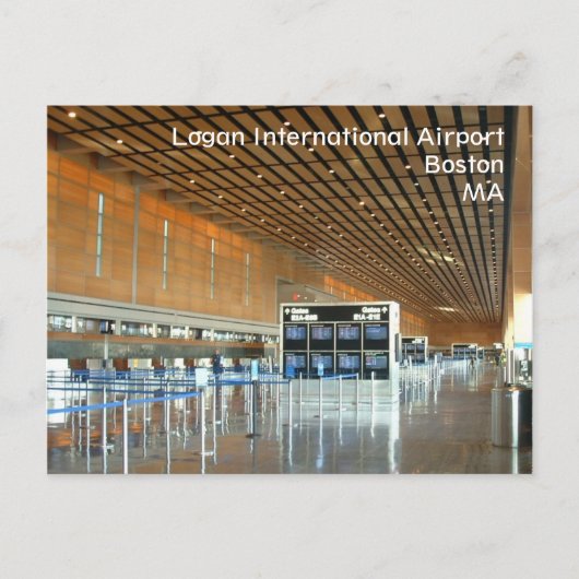 Internationale luchthaven Logan Briefkaart (Voorkant)