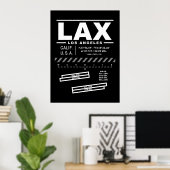 Internationale Luchthaven Los Angeles LAX Poster (Thuiskantoor)