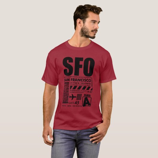 Internationale luchthaven SFO San Francisco T-shirt