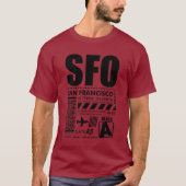 Internationale luchthaven SFO San Francisco T-shirt (Voorkant)