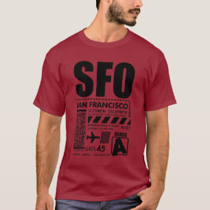 Internationale luchthaven SFO San Francisco T-shirt