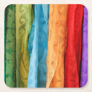 Internationale markt voor folk-kunst kartonnen onderzetters