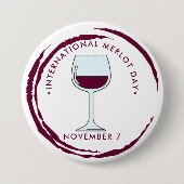 Internationale Merlot-dag Ronde Button 7,6 Cm (Voorkant)