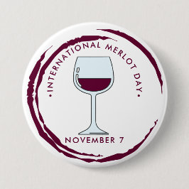 Internationale Merlot-dag Ronde Button 7,6 Cm