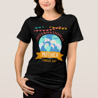 Internationale Moeder Taal Dag Meertalig Oor Tri-Blend Shirt