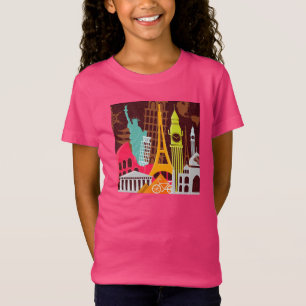 Internationale monumenten t-shirt