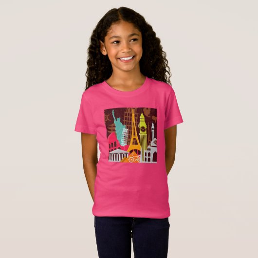 Internationale monumenten t-shirt (Voorkant volledig)