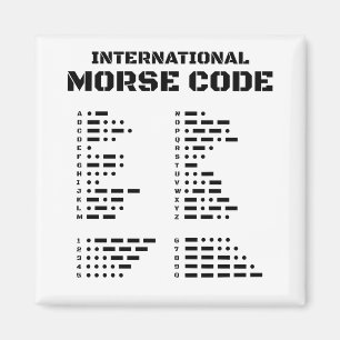 Internationale Morse Code Magneet