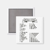 Internationale Morse Code Magneet (Voorkant / Achterkant)