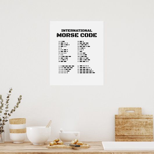 Internationale Morse Code Poster (Keuken)