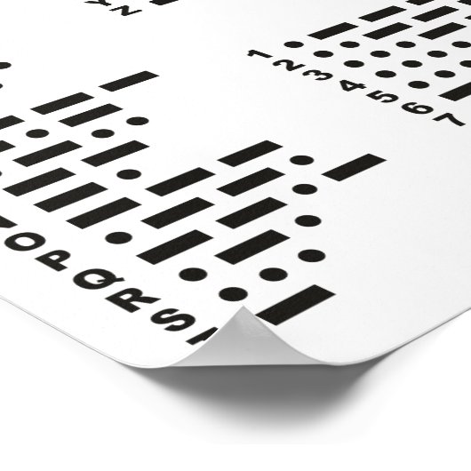 Internationale Morse Code Poster (Hoek)