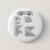 Internationale Morse Code Ronde Button 5,7 Cm (Voorkant)