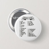 Internationale Morse Code Ronde Button 5,7 Cm (Voorkant /achterkant)