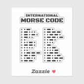 Internationale Morse Code Sticker (Vel)