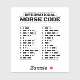 Internationale Morse Code Sticker
