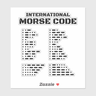 Internationale Morse Code Sticker