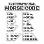 Internationale Morse Code Sticker (Voorkant)