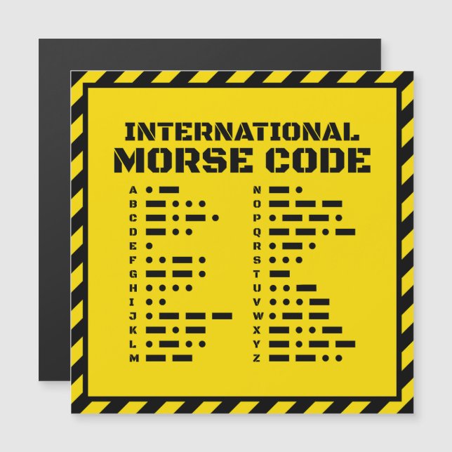 Internationale Morsecode – Industriële stijl vet (Voorkant / Achterkant)