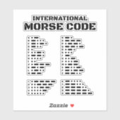 Internationale morsecode sticker (Vel)