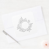 Internationale Morsecodegrafiek Vierkante Sticker (Envelop)
