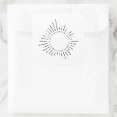 Internationale Morsecodegrafiek Vierkante Sticker (Tas)