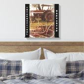 Internationale oogstmachine canvas afdruk (Insitu (Slaapkamer))