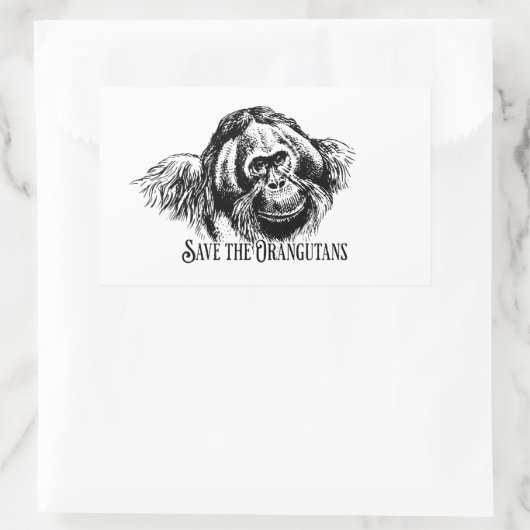 Internationale Orangutan Dag Rechthoekige Sticker (Tas)