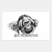Internationale Orangutan Dag Rechthoekige Sticker (Voorkant)