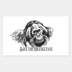 Internationale Orangutan Dag Rechthoekige Sticker