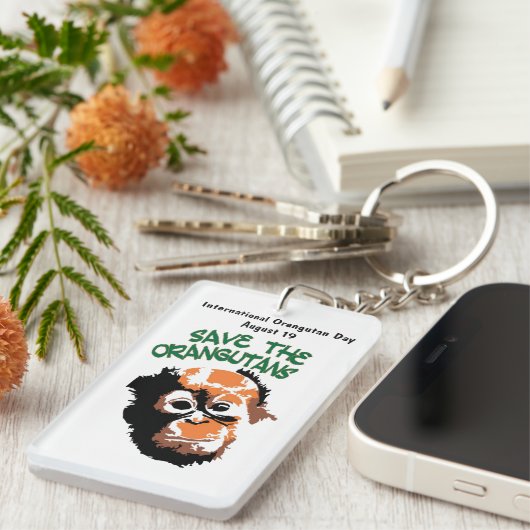 Internationale Orangutan Dag Sleutelhanger (Voorkant Rechts)