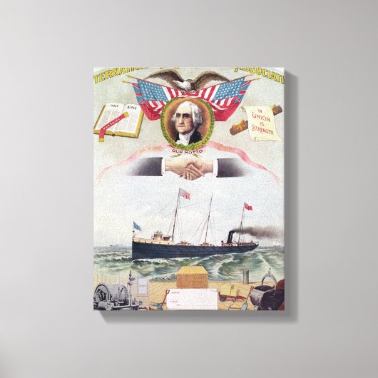 Internationale organisatie voor langshoremannen canvas afdruk (Voorkant)