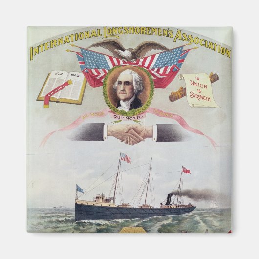 Internationale organisatie voor langshoremannen magneet (Voorkant)