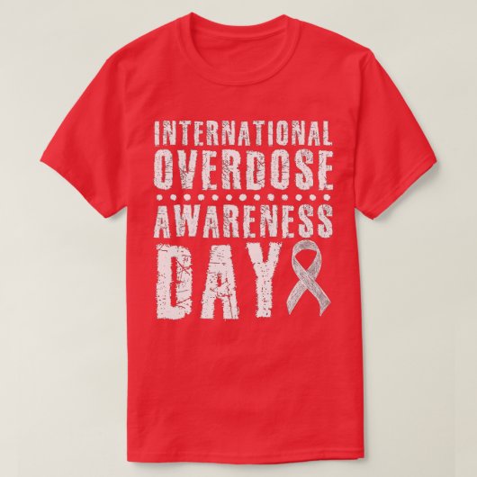 Internationale Overdosering Bewustmaking Dag I Dra T-shirt (Design voorkant)