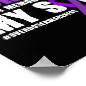 Internationale overdosis Bewustmaking Draag Paars  Poster (Hoek)