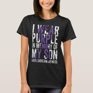 Internationale overdosis Bewustmaking Draag Paars T-shirt