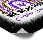 Internationale overdosis bewustzijn Dag Paarse Rai Poster (Hoek)