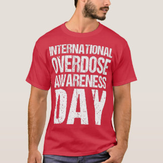 Internationale overdosis bewustzijn Dag Paarse Rai T-shirt