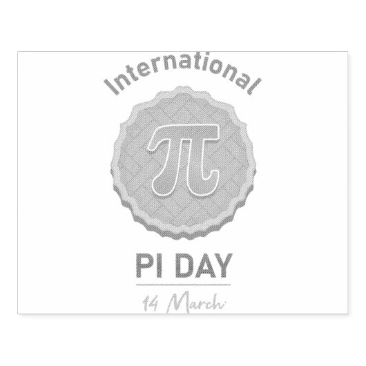 internationale pi-dag rubberstempel (Afrduk)