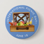 Internationale picknag, PICNIC BASKET Ronde Button 7,6 Cm (Voorkant)