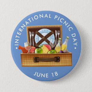 Internationale picknag, PICNIC BASKET Ronde Button 7,6 Cm