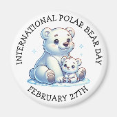 Internationale Polar Beer Dag - 27 februari Magneet (Voorkant)