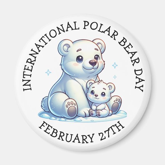 Internationale Polar Beer Dag - 27 februari Magneet (Voorkant)