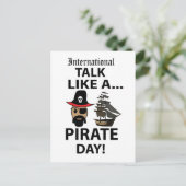 Internationale praat als een piraatdag briefkaart (Staand voorkant)