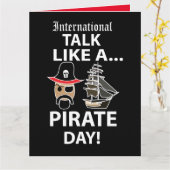 Internationale praat als een piraatdag kaart (Gele Bloem)