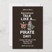 Internationale praat als een piraatdag kaart (Voorkant)